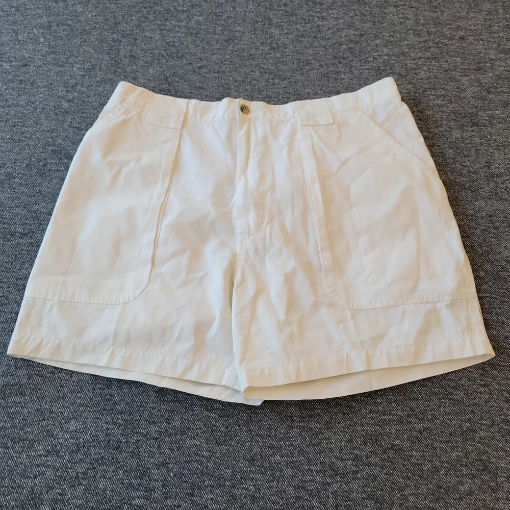 NWT Hook & Tackle Beer Can Island Shorts Men's 38 White Stretch - Read Descript